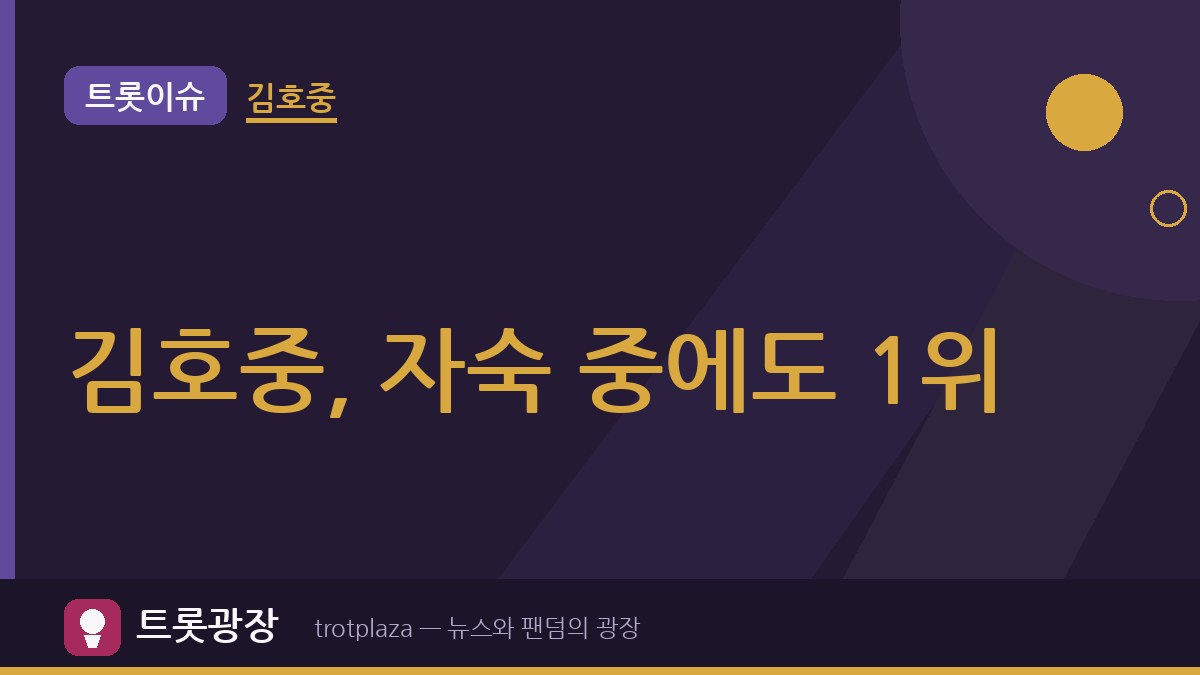 "제가 없는 동안…" 김호중, 자숙 중에도 '스타1픽' 3연속 1위
